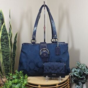 Coach Soho Signature Caryall & Matching Wallet